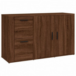 Sideboard Braun Eichen-Optik 100x33x59,5 cm Holzwerkstoff