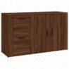 Sideboard Braun Eichen-Optik 100x33x59,5 cm Holzwerkstoff