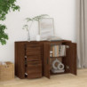 Sideboard Braun Eichen-Optik 100x33x59,5 cm Holzwerkstoff