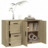 Sideboard Sonoma-Eiche 100x33x59,5 cm Holzwerkstoff