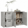 Sideboard Betongrau 100x33x59,5 cm Holzwerkstoff