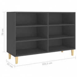 Sideboard Grau 103,5x35x70 cm Holzwerkstoff