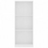 Bücherregal 3 Fächer Weiß 40x24x108 cm Holzwerkstoff