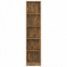 Bücherregal 5 Fächer Räuchereiche 40x24x175 cm Holzwerkstoff