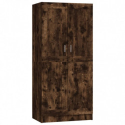 Kleiderschrank Räuchereiche 82,5x51,5x180 cm Holzwerkstoff