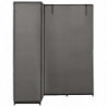 Eckkleiderschrank Grau 130 x 87 x 169 cm