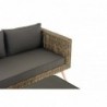 2er Sofa Molde mit Fußhocker Rundrattan natura 40 cm (Hellbraun)