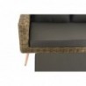 2er Sofa Molde mit Fußhocker Rundrattan natura 40 cm (Hellbraun)