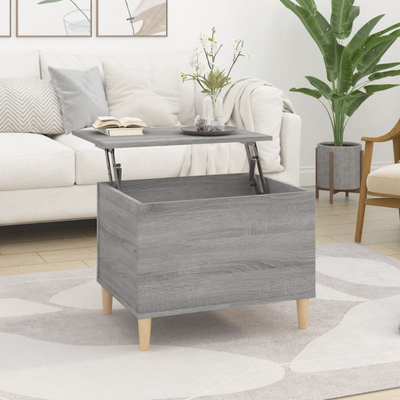 Couchtisch Grau Sonoma 60x44,5x45 cm Holzwerkstoff