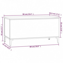 Couchtisch Betongrau 90x44,5x45 cm Holzwerkstoff