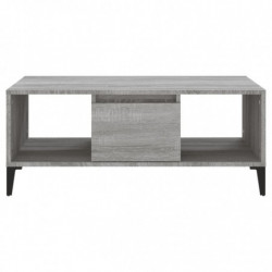 Couchtisch Grau Sonoma 90x50x36,5 cm Holzwerkstoff