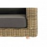 2er Sofa Molde mit Fußhocker Rundrattan natura 45 cm (Hellbraun)