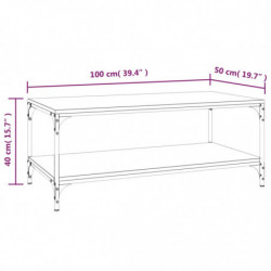 Couchtisch Grau Sonoma 100x50x40 cm Holzwerkstoff