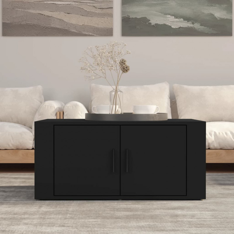 Couchtisch Schwarz 80x50x36 cm Holzwerkstoff