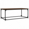 Couchtisch Braun Eichen-Optik 102x50x40 cm Holzwerkstoff Eisen