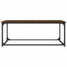 Couchtisch Braun Eichen-Optik 102x50x40 cm Holzwerkstoff Eisen