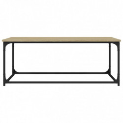 Couchtisch Sonoma Eiche 102x50x40 cm Holzwerkstoff und Eisen