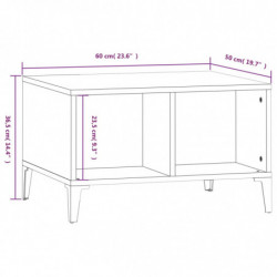 Couchtisch Schwarz 60x50x36,5 cm Holzwerkstoff