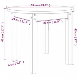 Couchtisch Ø 55x45 cm Massivholz Kiefer