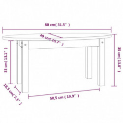 Couchtisch Honigbraun 80x40x35 cm Massivholz Kiefer