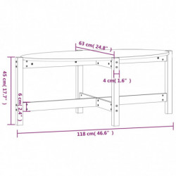 Couchtisch Honigbraun 118x63x45 cm Massivholz Kiefer