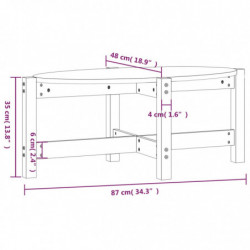 Couchtisch Grau 87x48x35 cm Massivholz Kiefer