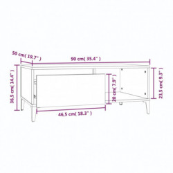 Couchtisch Betongrau 90x50x36,5 cm Holzwerkstoff