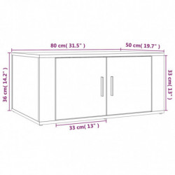 Couchtisch Betongrau 80x50x36 cm Holzwerkstoff