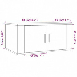 Couchtisch Grau Sonoma 80x50x36 cm Holzwerkstoff