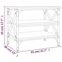 Beistelltisch Grau Sonoma 55x38x45 cm Holzwerkstoff