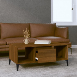 Couchtisch Braun Eichen-Optik 90x50x36,5 cm Holzwerkstoff