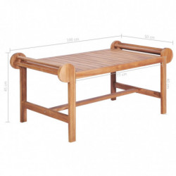 Couchtisch 100 x 50 x 45 cm Teak Massiv