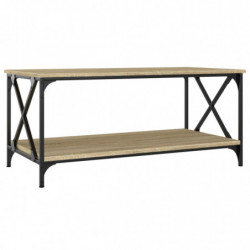 Couchtisch Sonoma Eiche 100x50x45 cm Holzwerkstoff und Eisen