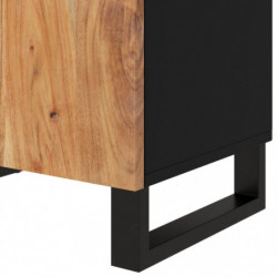 Nachttisch 50x33x60 cm Massivholz Akazie & Holzwerkstoff
