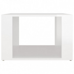 Nachttisch Hochglanz-Weiß 57x55x36 cm Holzwerkstoff