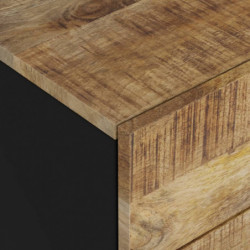 Nachttisch 50x33x62 cm Massivholz Mango & Holzwerkstoff