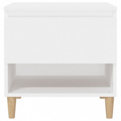 Nachttisch Weiß 50x46x50 cm Holzwerkstoff
