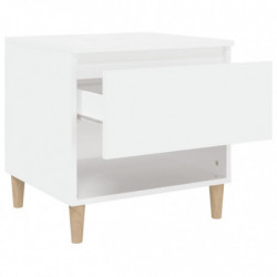 Nachttisch Weiß 50x46x50 cm Holzwerkstoff