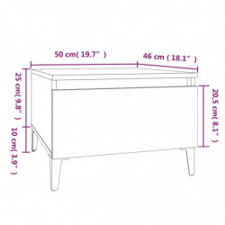 Beistelltisch Grau Sonoma 50x46x35 cm Holzwerkstoff