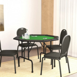 Pokertisch Klappbar 8 Spieler Grün 108x108x75 cm