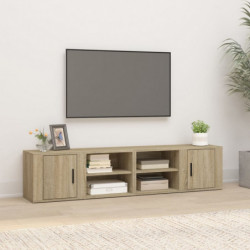 TV-Schränke 2 Stk. Sonoma-Eiche 80x31,5x36 cm Holzwerkstoff