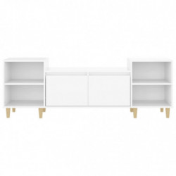 TV-Schrank Hochglanz-Weiß 160x35x55 cm Holzwerkstoff