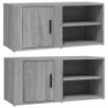 TV-Schränke 2 Stk. Grau Sonoma 80x31,5x36 cm Holzwerkstoff