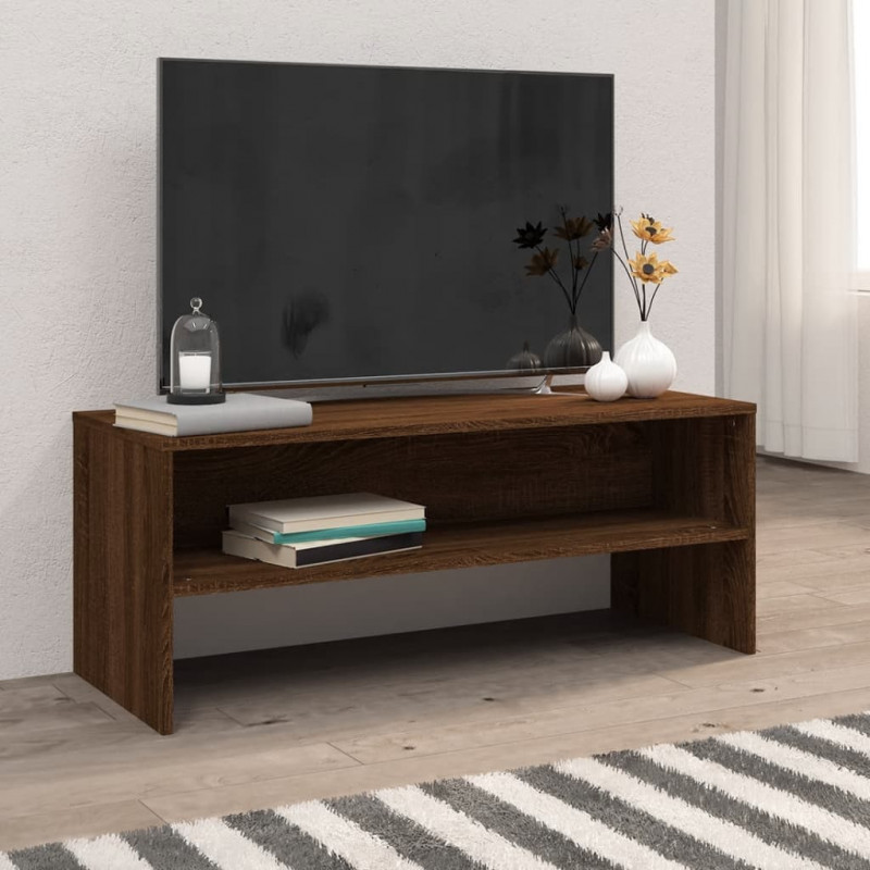 TV-Schrank Braun Eichen-Optik 100x40x40 cm Holzwerkstoff