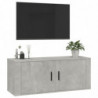 TV-Wandschrank Betongrau 100x34,5x40 cm