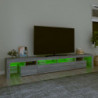 TV-Schrank mit LED-Leuchten Grau Sonoma 260x36,5x40 cm