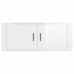 TV-Wandschrank Hochglanz-Weiß 100x34,5x40 cm