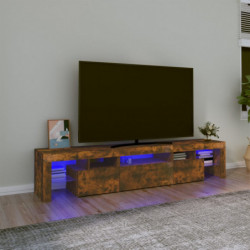 TV-Schrank mit LED-Leuchten Räuchereiche 200x36,5x40 cm