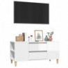 TV-Schrank Hochglanz-Weiß 102x44,5x50 cm Holzwerkstoff