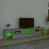 TV-Schrank mit LED-Leuchten Grau Sonoma 215x36,5x40 cm